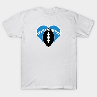 Heart Shaped Carolina Panthers T-Shirt